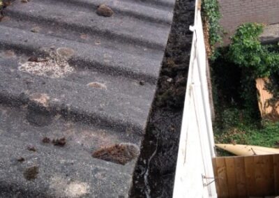 Pure Glass Window Cleaning - Gutter before clearing